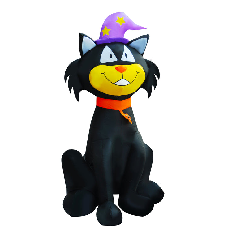 4Ft Seasonblow Halloween Inflatable Wizard Black Cat