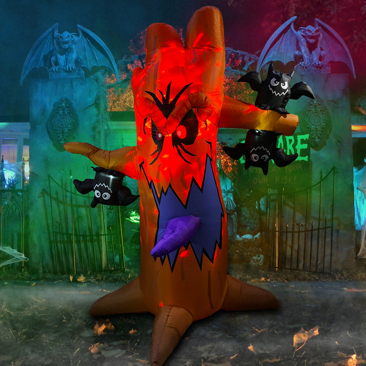 8 Ft Seasonblow Inflatable Halloween Bat Tree