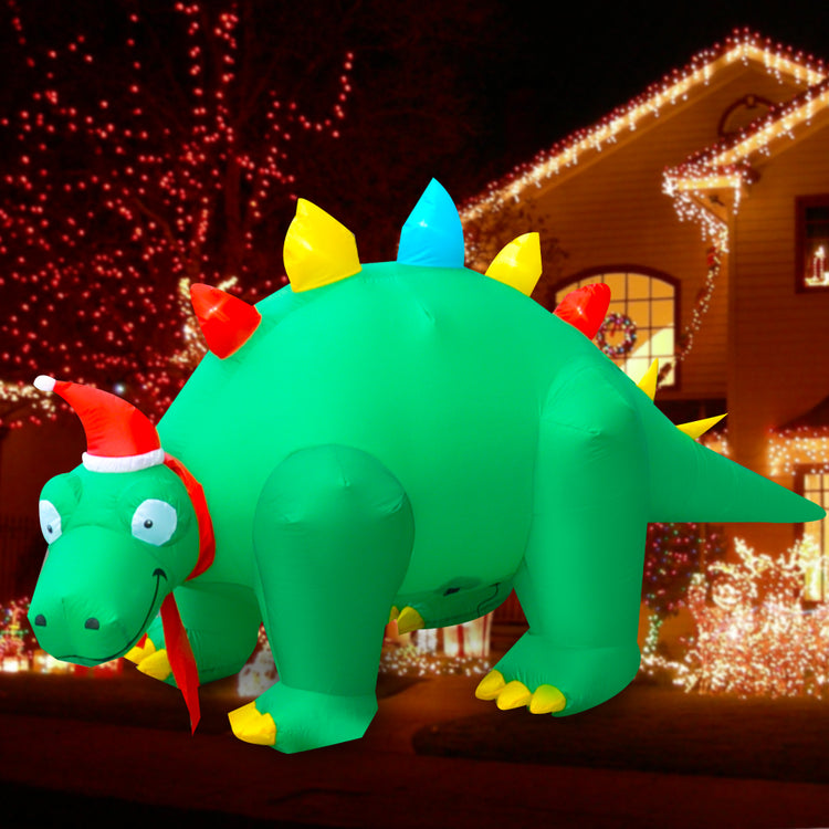 8Ft Seasonblow Inflatable Christmas Stegosaurus