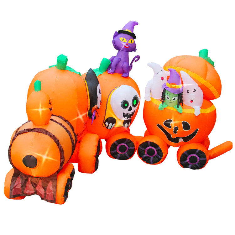 9Ft Seasonblow Inflatable Halloween Pumpkin Train