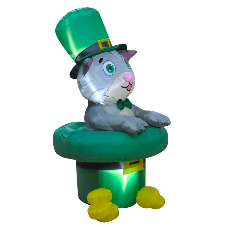 5Ft Seasonblow Inflatable St. Patrick's Day Hat Cat.