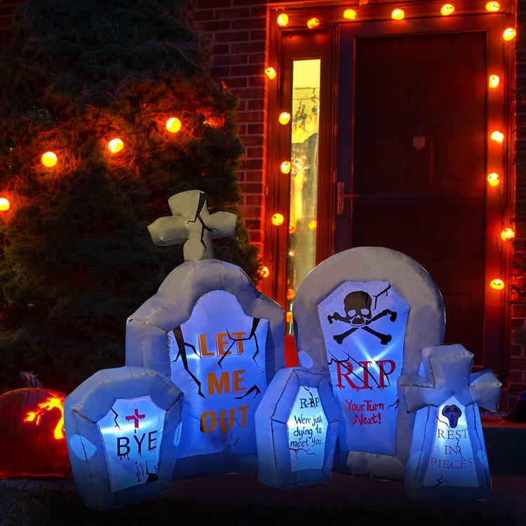6.6Ft Seasonblow Halloween Inflatable Tombstone Set