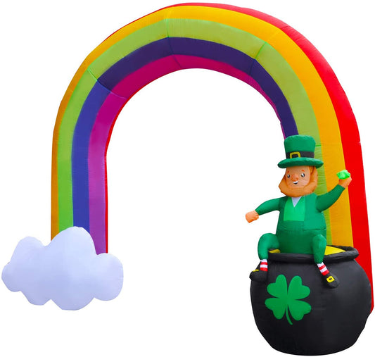 8Ft Seasonblow Inflatable St. Patrick's Rainbow Arch