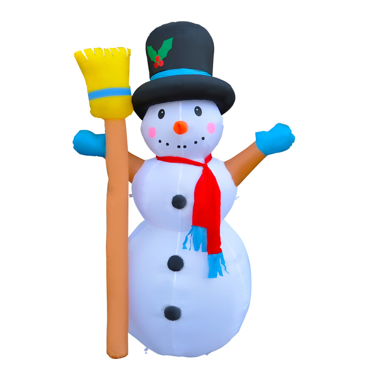 8Ft Seasonblow Inflatable Christmas Snowman with a broom