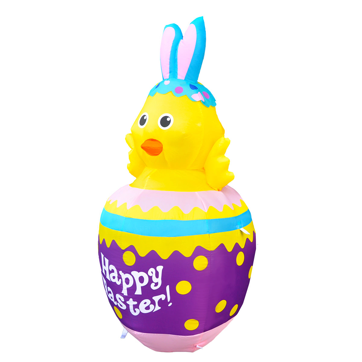 5Ft Seasonblow Easter Inflatable Bunny Ears Chick Born.