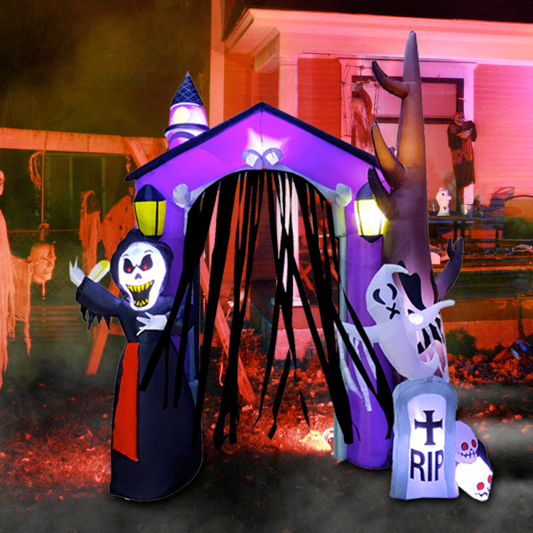9 Ft Seasonblow Inflatable Halloween Scythe Ghost Arch