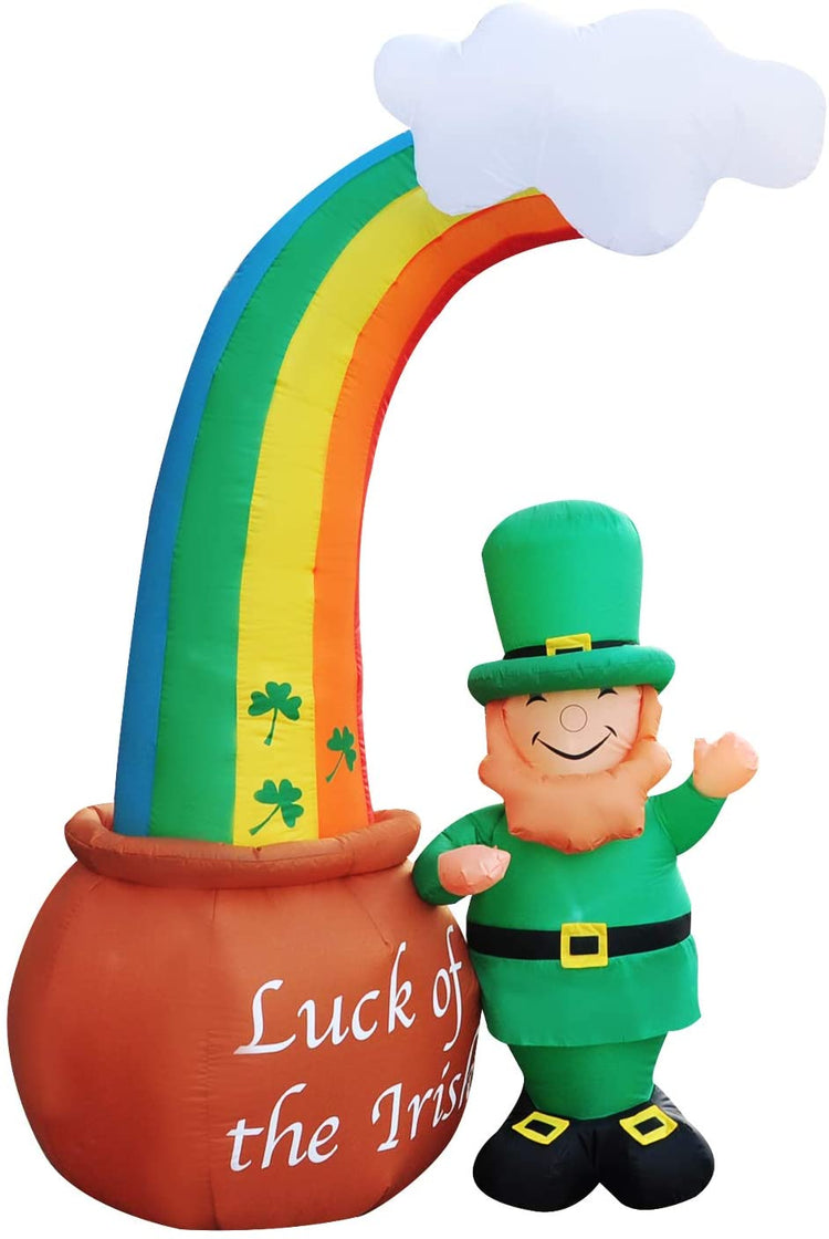 8Ft Seasonblow Inflatable St. Patricks and Rainbow