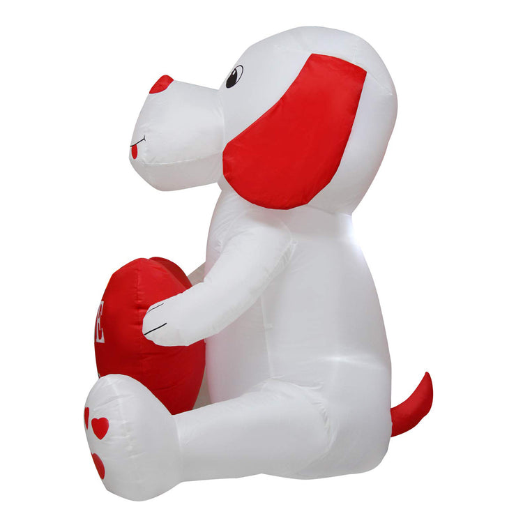4ft Seasonblow Inflatable Valentine's Day White Puppy