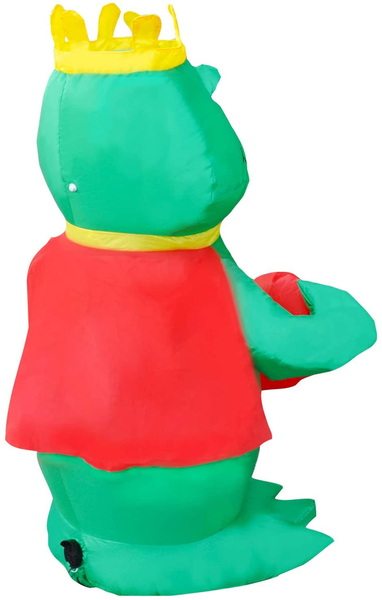 4Ft SeasonBlow Inflatable Valentine's Day Frog Prince Holding Love Heart