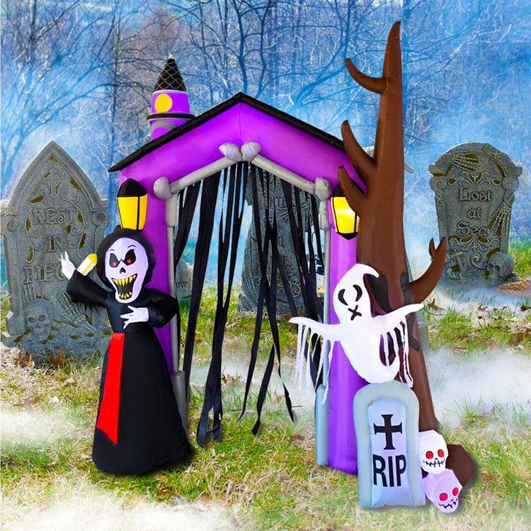 9 Ft Seasonblow Inflatable Halloween Scythe Ghost Arch