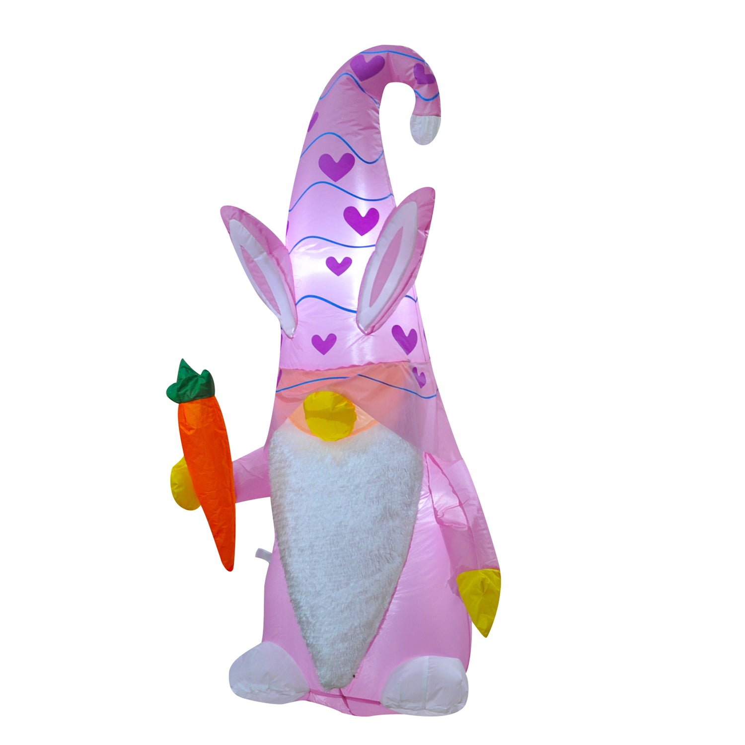 4ft Seasonblow Inflatable Easter Pink Swedish Gnome Decoration.