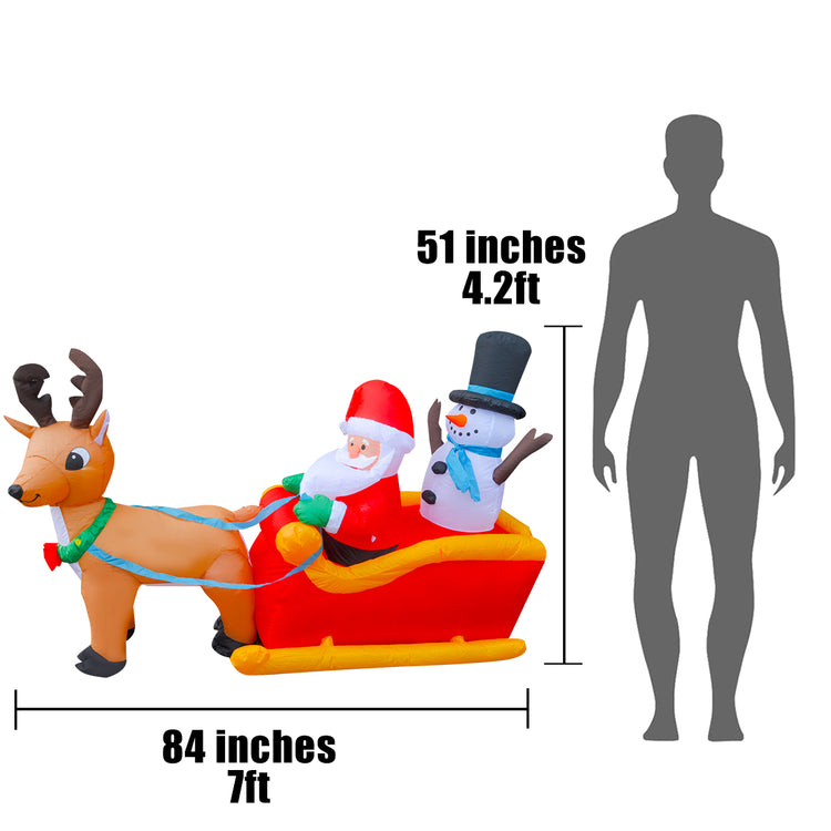 4.2 Ft Seasonblow Inflatable Christmas Elk Sleigh