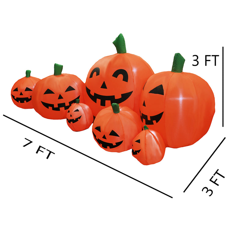 7Ft Seasonblow Halloween Inflatable Pumpkin Combo