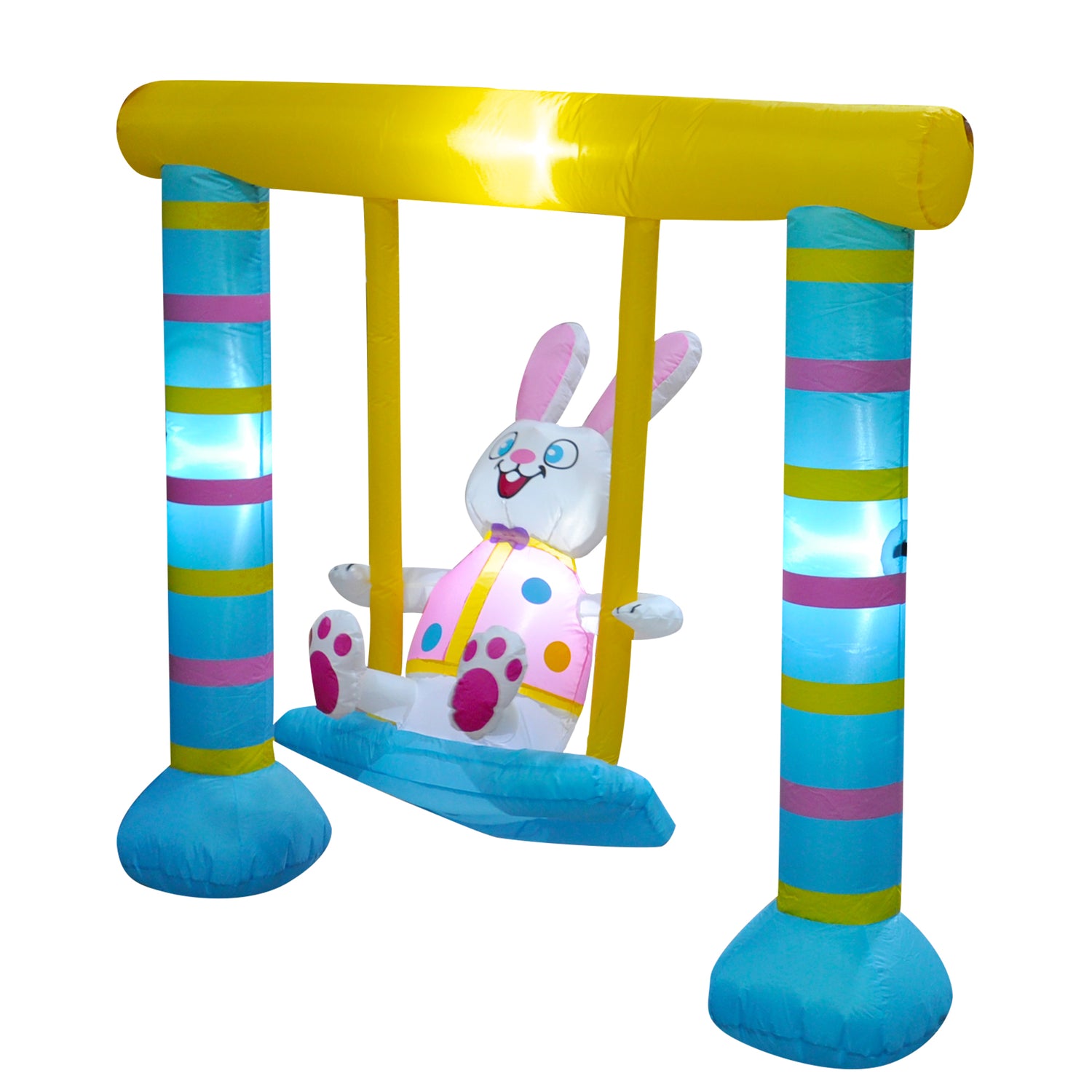 5 Ft SEASONBLOW Inflatable Easter Bunny Decorations.