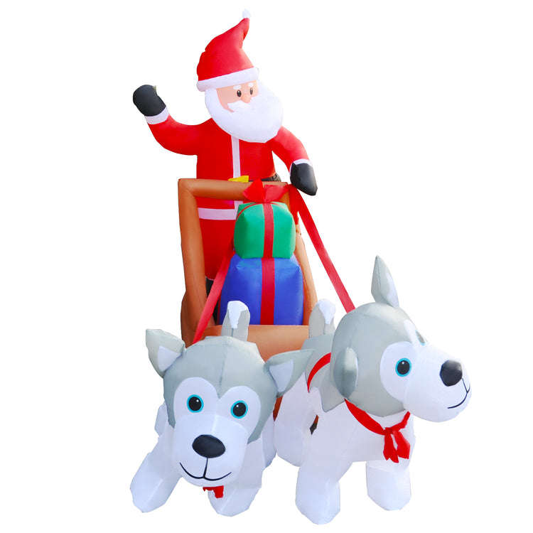 6Ft Seasonblow Inflatable Christmas Dog Sled