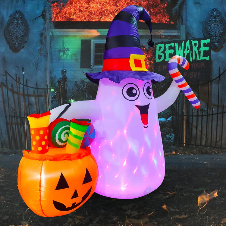 5Ft Seasonblow Halloween Inflatable Little White Ghost