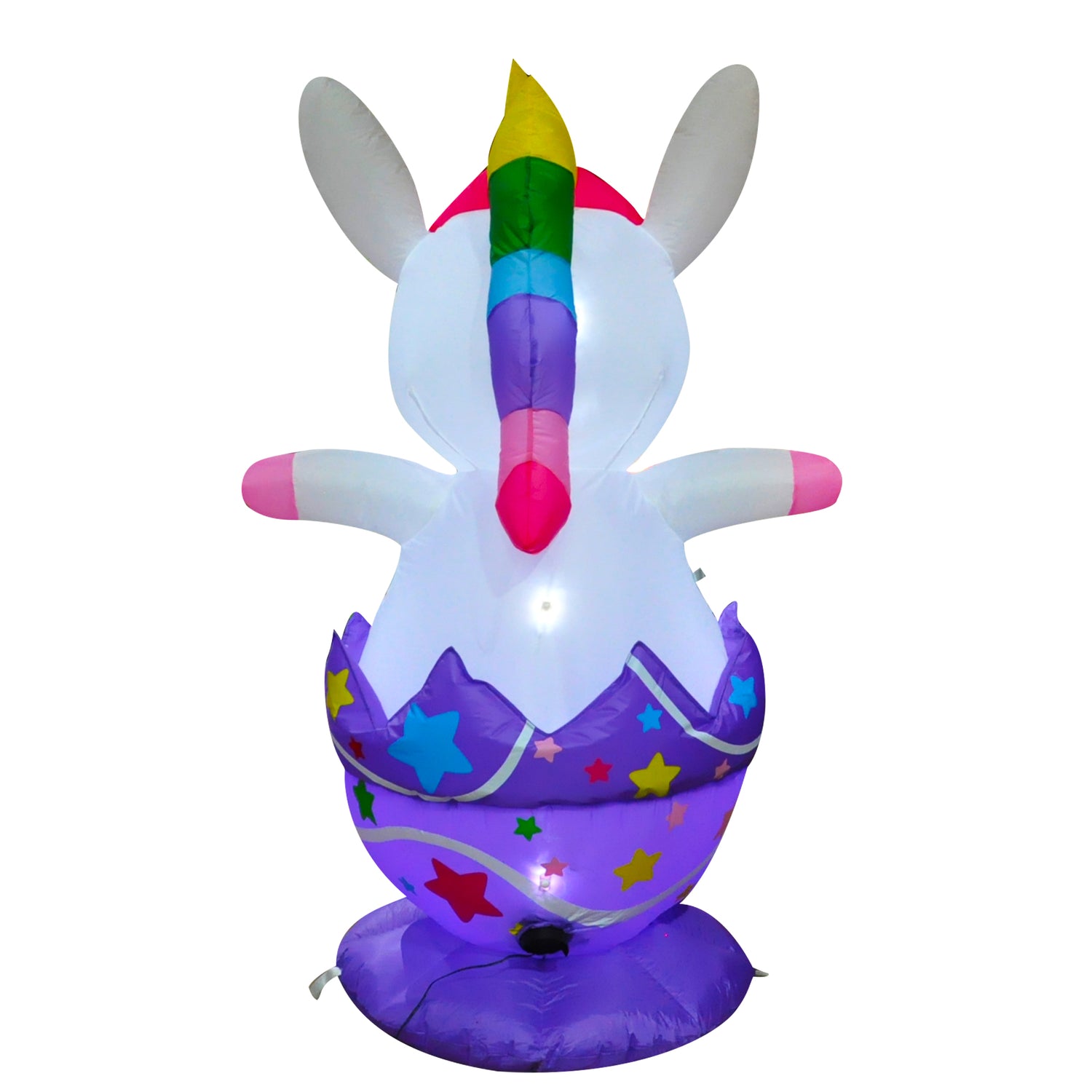 5ft Seasonblow Inflatable Easter Unicorn Break Eggshell Decoration LED.