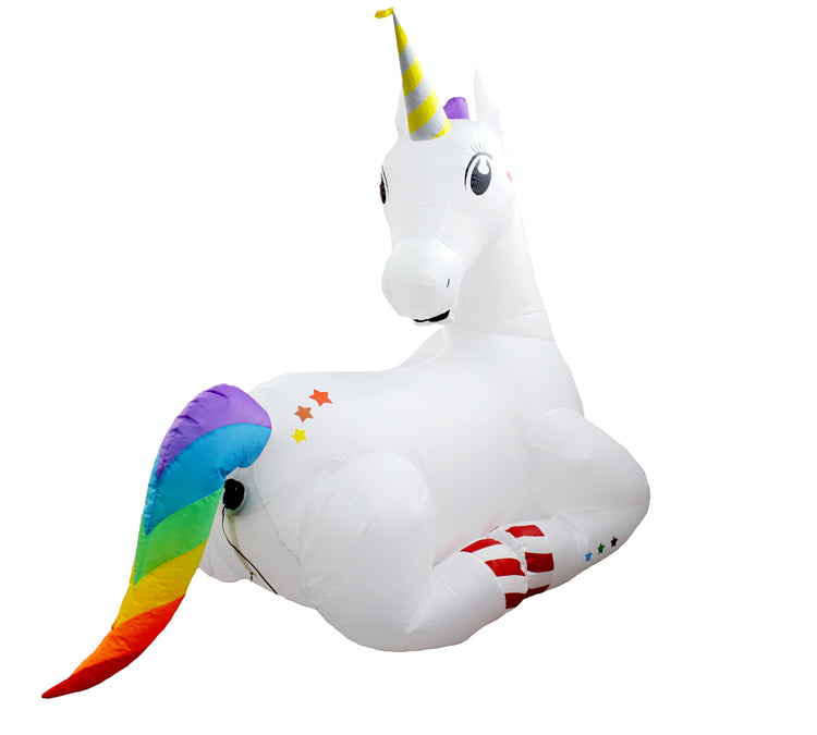 6Ft Seasonblow Inflatable Christmas Unicorn