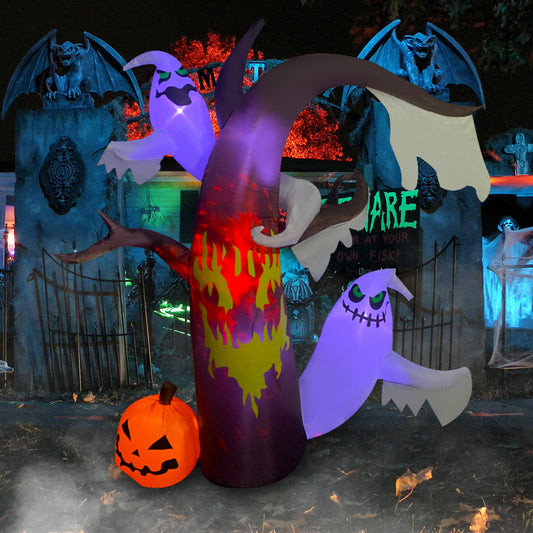 7Ft Seasonblow Inflatable Halloween Ghost Tree