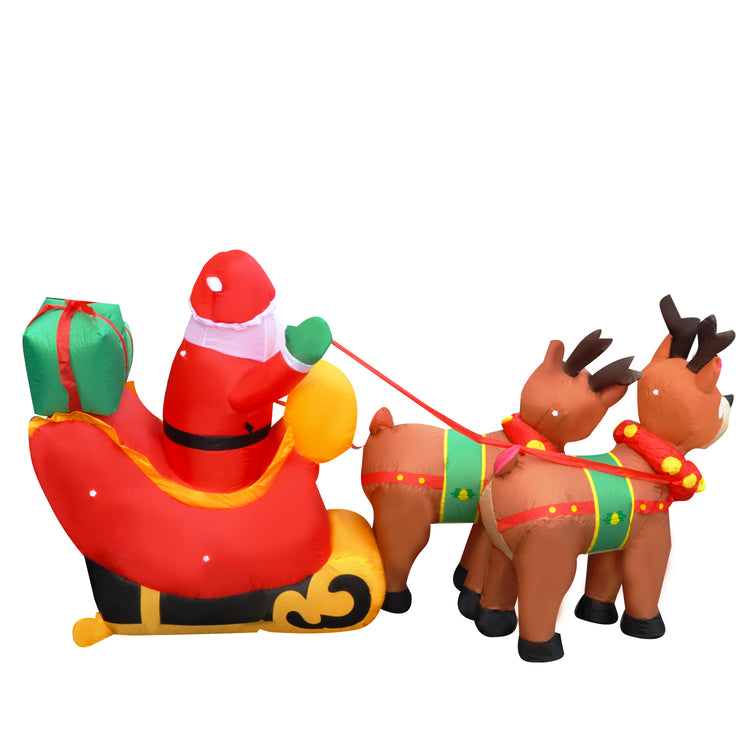 6Ft Seasonblow Inflatable Christmas double elk cart
