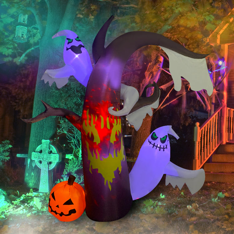 7Ft Seasonblow Inflatable Halloween Ghost Tree