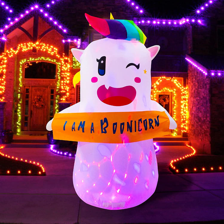 5ft Seasonblow Inflatable Halloween Cute Boonicorn Decoration