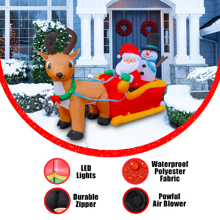 4.2 Ft Seasonblow Inflatable Christmas Elk Sleigh