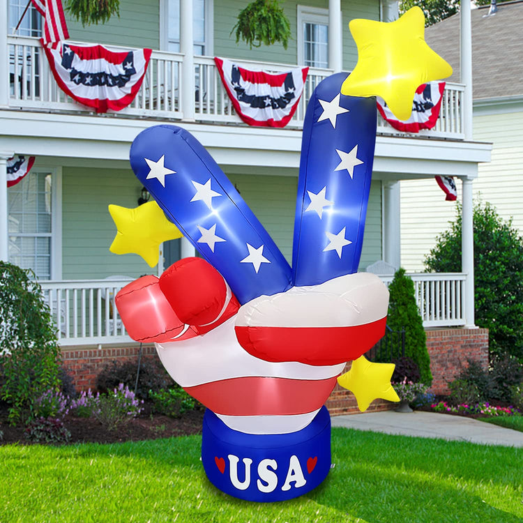 5Ft Seasonblow Inflatable Independence Day Victory Sign